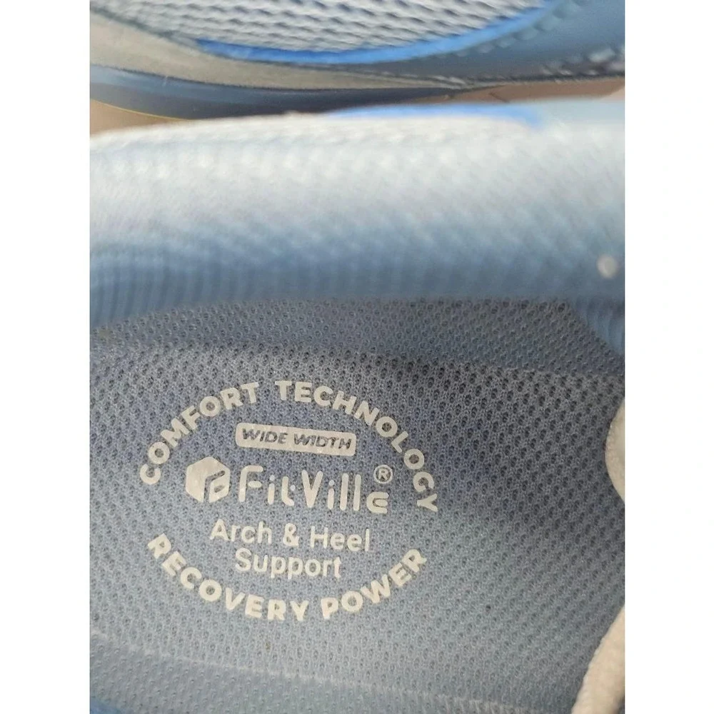 FitVille Recovery Sneakers Womens 9.5W Blue Arch Support LQ-RCV120240112W